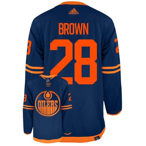 Men's Edmonton Oilers #28 Connor Brown Fanatics Navy Alternate Jersey